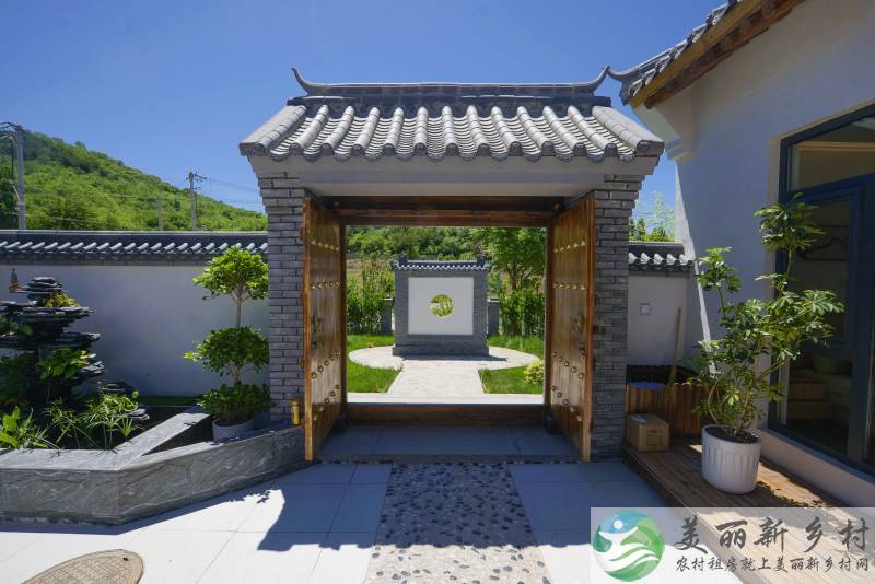 顺义舞彩浅山腹地 墨里山居新建独立双拼合院-2个独立专属车位+2亩私属农场+150平米外跨院花园+9.8米宽厅