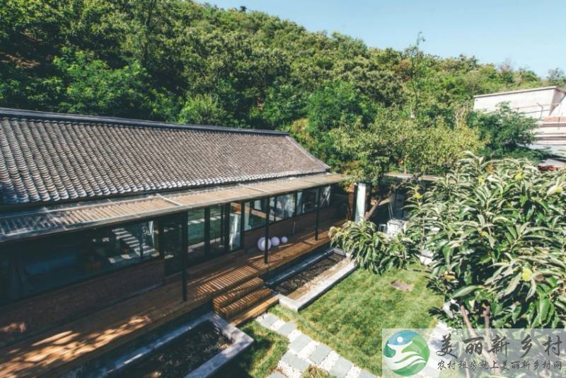 北京怀柔渤海镇慕田峪长城下山居农村院子出租-带温泉泳池+私汤泡池