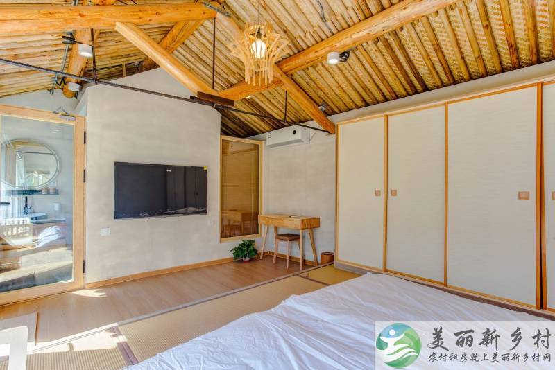 北京延庆龙庆峡脚下精装日式风格原木风院子出租-处暑