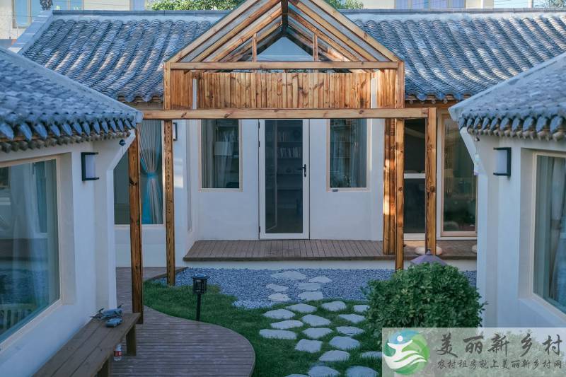 北京延庆龙庆峡脚下精装日式风格原木风院子出租-处暑