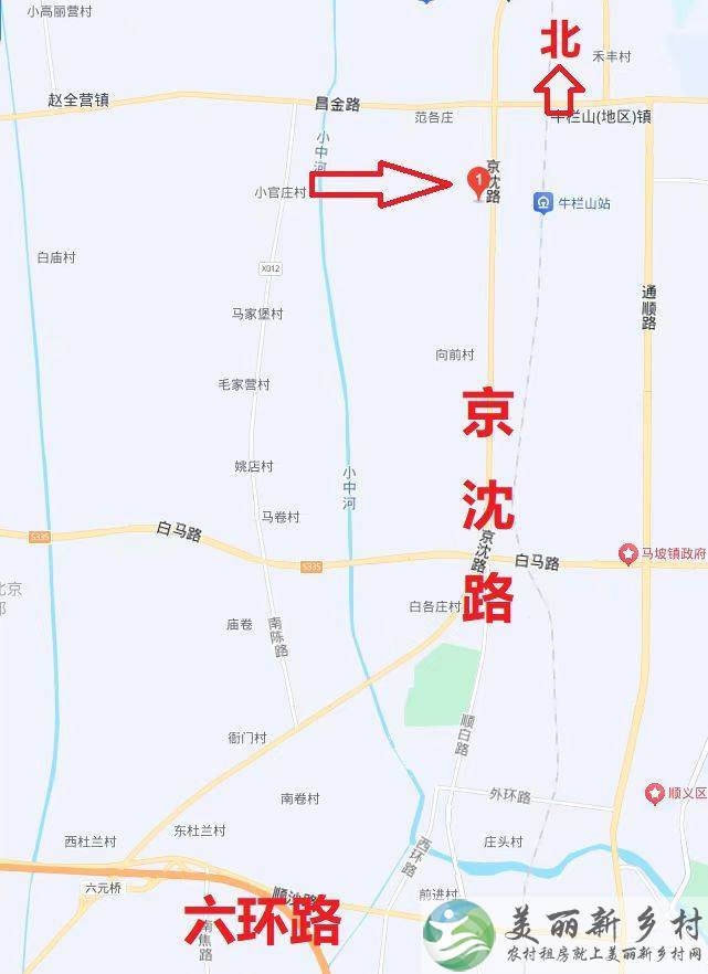 顺义区牛栏山镇京密路旁自建房出租